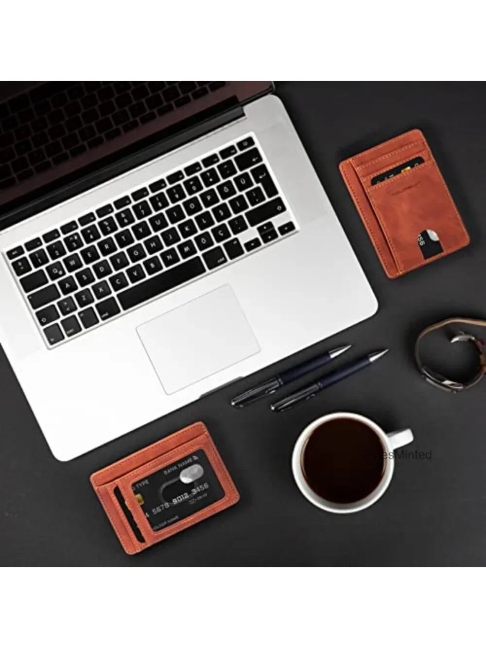 RFID Blocking Minimalist Slim Front Pocket Wallet for Men Women